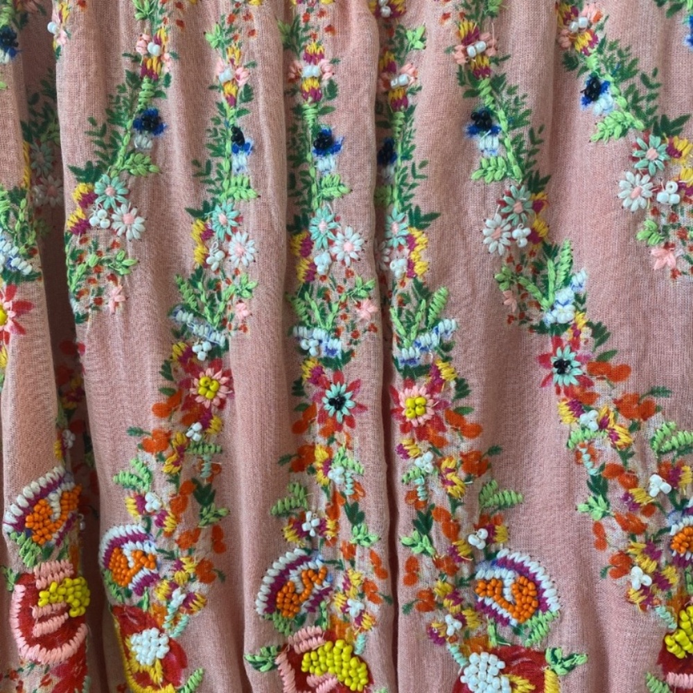 NWT Anthropologie Vineet Bahl Atacama Beaded Floral Tiered Maxi Dress 8 $290 - Picture 9 of 11